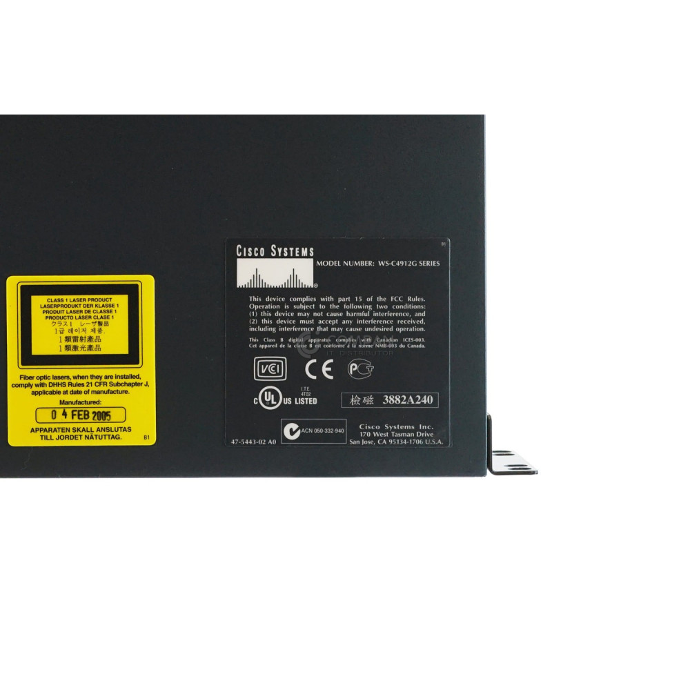 WS-C4912G CISCO CATALYST 4912G 12-PORT 1000BASE-X GBIC SWITCH